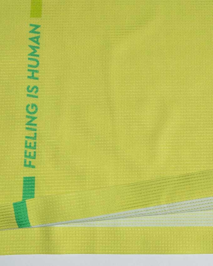 Camiseta de running detalles termosellados para hombre de la Serie 4 elementos en color lima