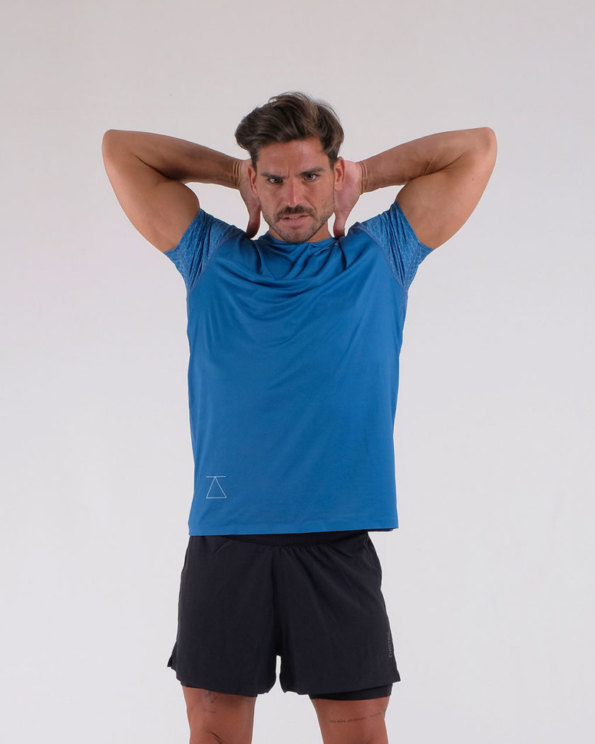 camiseta de running para hombre serie Desafio color ottanio