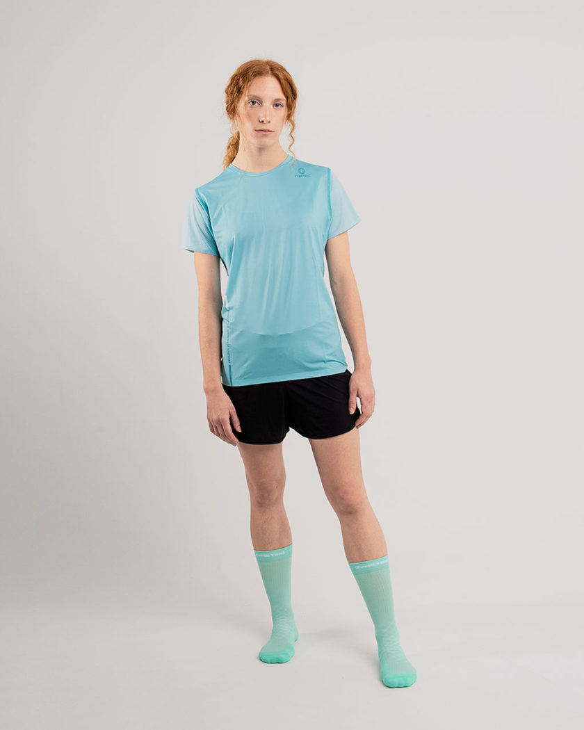 Camiseta de running para mujer de la Serie 4 elementos en color aguamarina