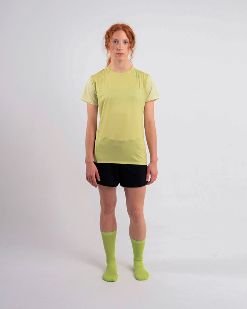 Camiseta de running para mujer de la Serie 4 elementos en color lima