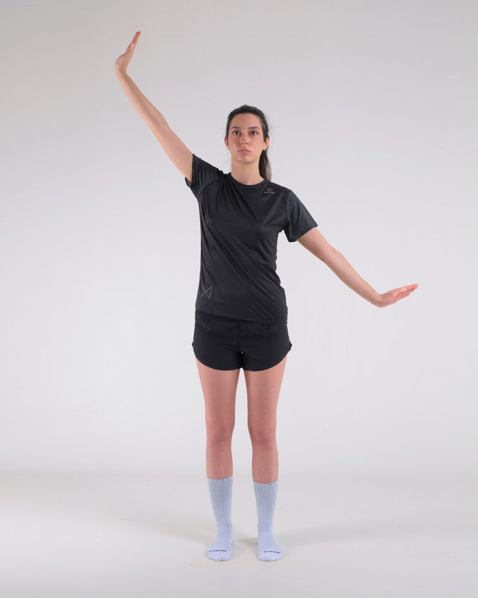 Camiseta de running para mujer de la Serie reflejo en color negro